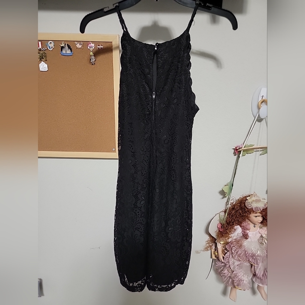 Black halter cocktail dress